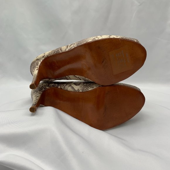 SIBYL VANE Snakeskin Pumps / Python Snake Skin Stiletto Heels Sybil Sz 10 - Picture 6 of 16